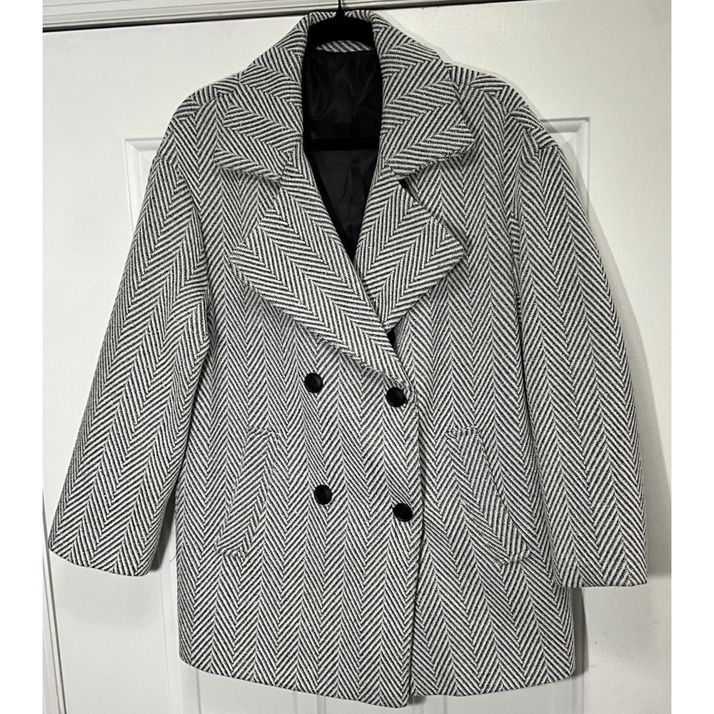 Unbranded Black/White Double Breasted Business/Casual Jacket Women's XL